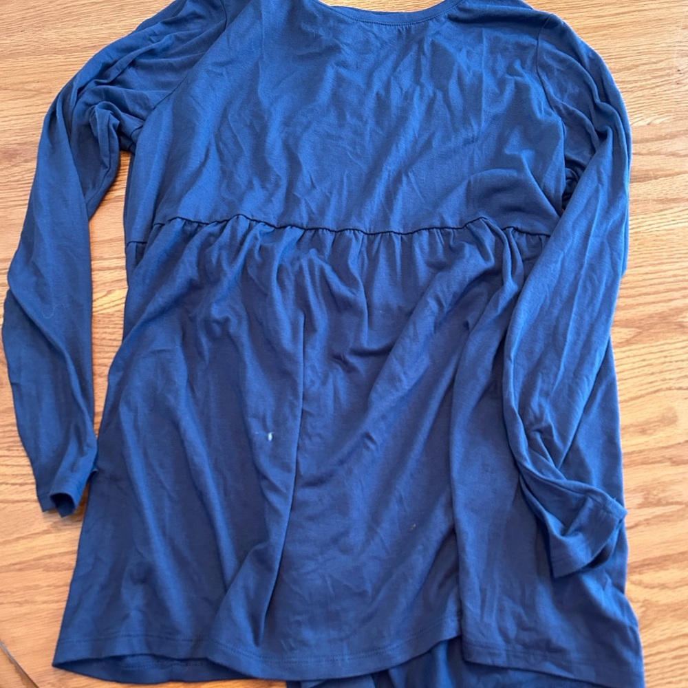 Women's Long Sleeve Blue Top